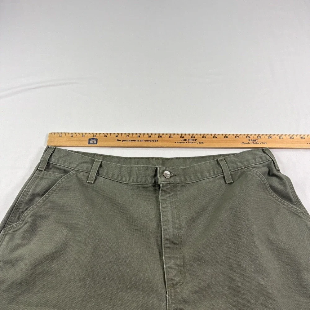 Carhartt Pants Mens‎ 42x30 (Fits 40x29) Green Carpenter Washed Duck Dungaree
